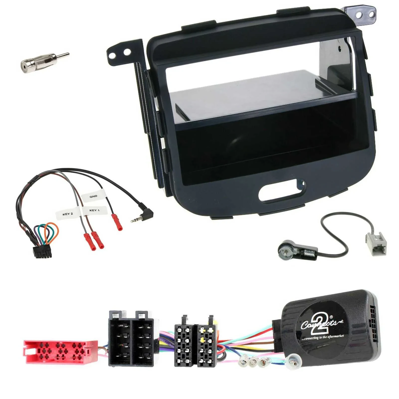 Radioset Lenkradadapter DIN Autoradio für Hyundai i10 09-13 schwarz Rubber Touch