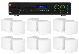Настенная акустика JBL Cube 70v White с усилителем (12 штук)
