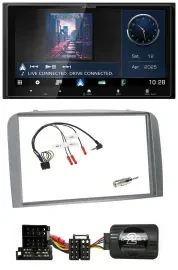 Kenwood Bluetooth 2DIN USB DAB Lenkrad Autoradio für Alfa Romeo 147 GT 04-10 sil