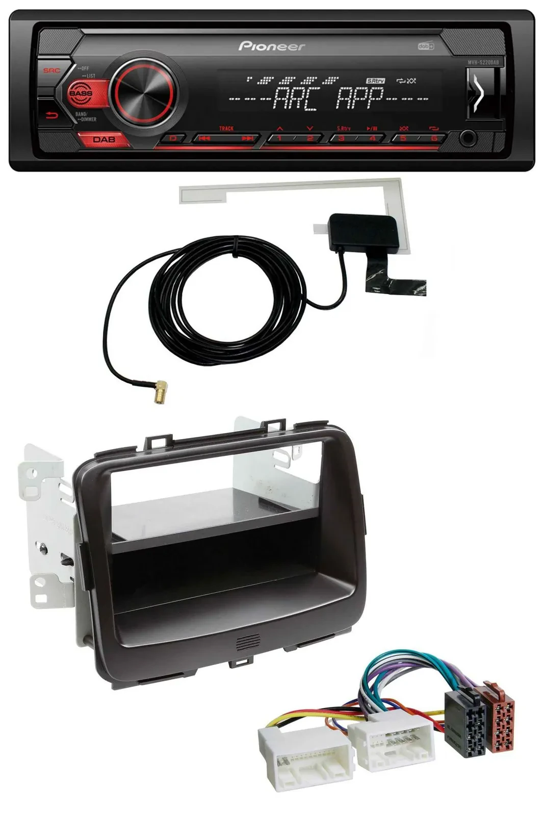 Автомагнитола для Kia Carens 4 Pioneer 1DIN, USB, DAB, MP3, AUX (RP, с 2013)