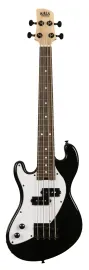 KALA U-Bass Solid Body 4-String, Jet Black, Fretted, Lefthand, with Bag