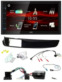 JVC USB Bluetooth Lenkrad DAB 2DIN Autoradio für Alfa Giulietta 940 10-14 schwar