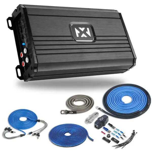 NVX NDA6004 600W RMS Class-D 4-Channel Amplifier w/ Amp Kit