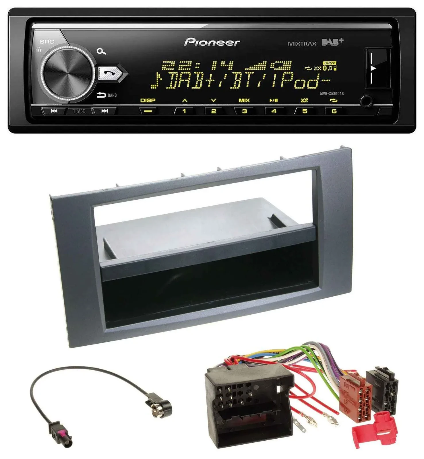 Pioneer Bluetooth USB DAB MP3 Autoradio für Ford Focus C-Max Galaxy S-Max 03-07