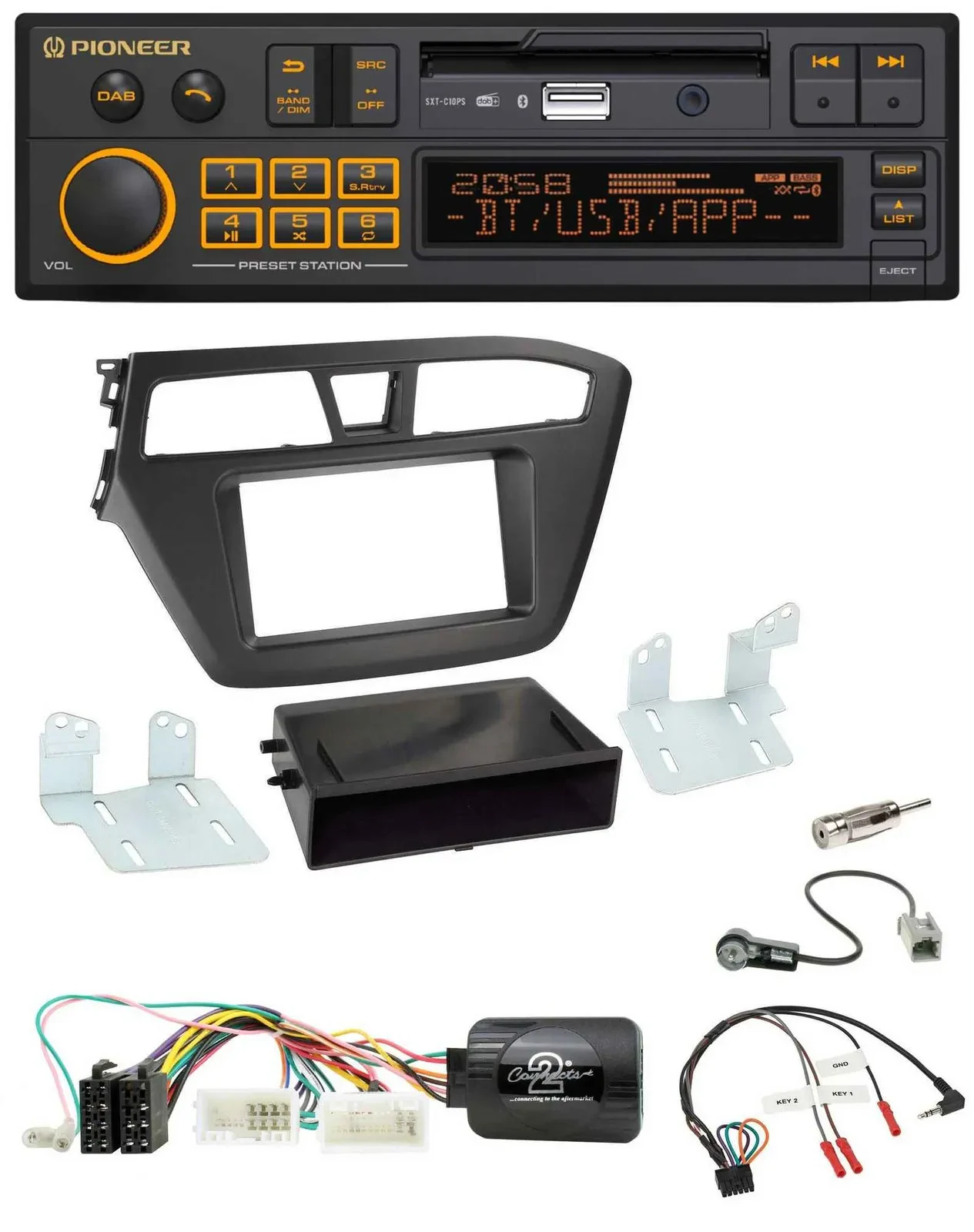 Автомагнитола Pioneer DAB, USB, Bluetooth для Hyundai i20 (с 2015)