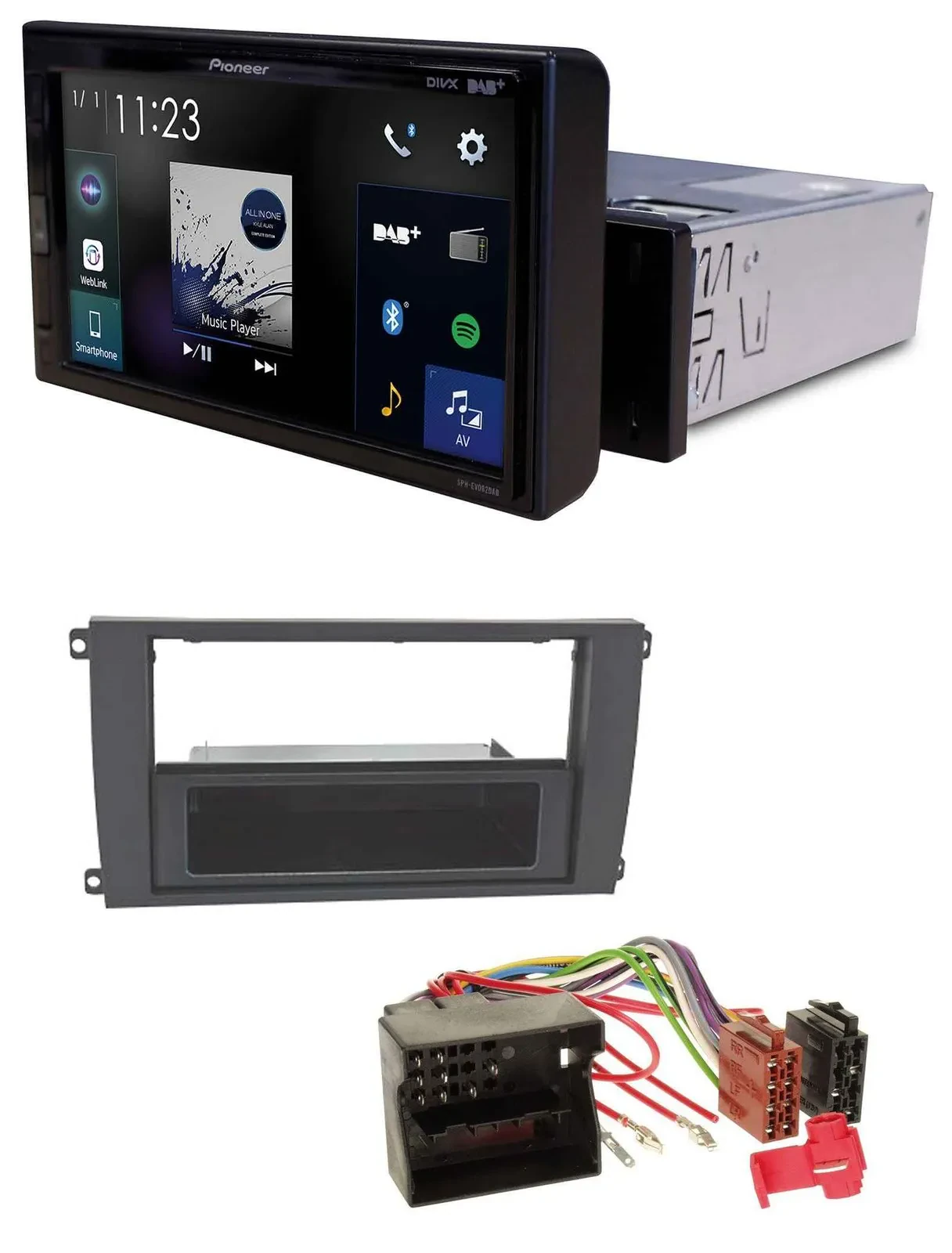 Pioneer DAB MP3 Bluetooth USB Autoradio für Porsche Cayenne (2007-2010)