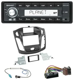 Continental MP3 AUX USB DAB 1DIN Autoradio für Ford Focus (DYB, 2011-2014)