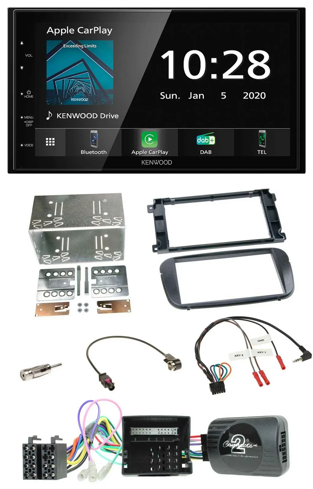 Автомагнитола для Ford S-Max/Mondeo Kenwood 2DIN, Bluetooth, DAB, USB