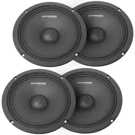 (2-Pairs) Diamond Audio MSPRO65 6.5" Midrange Motorcycle Speakers