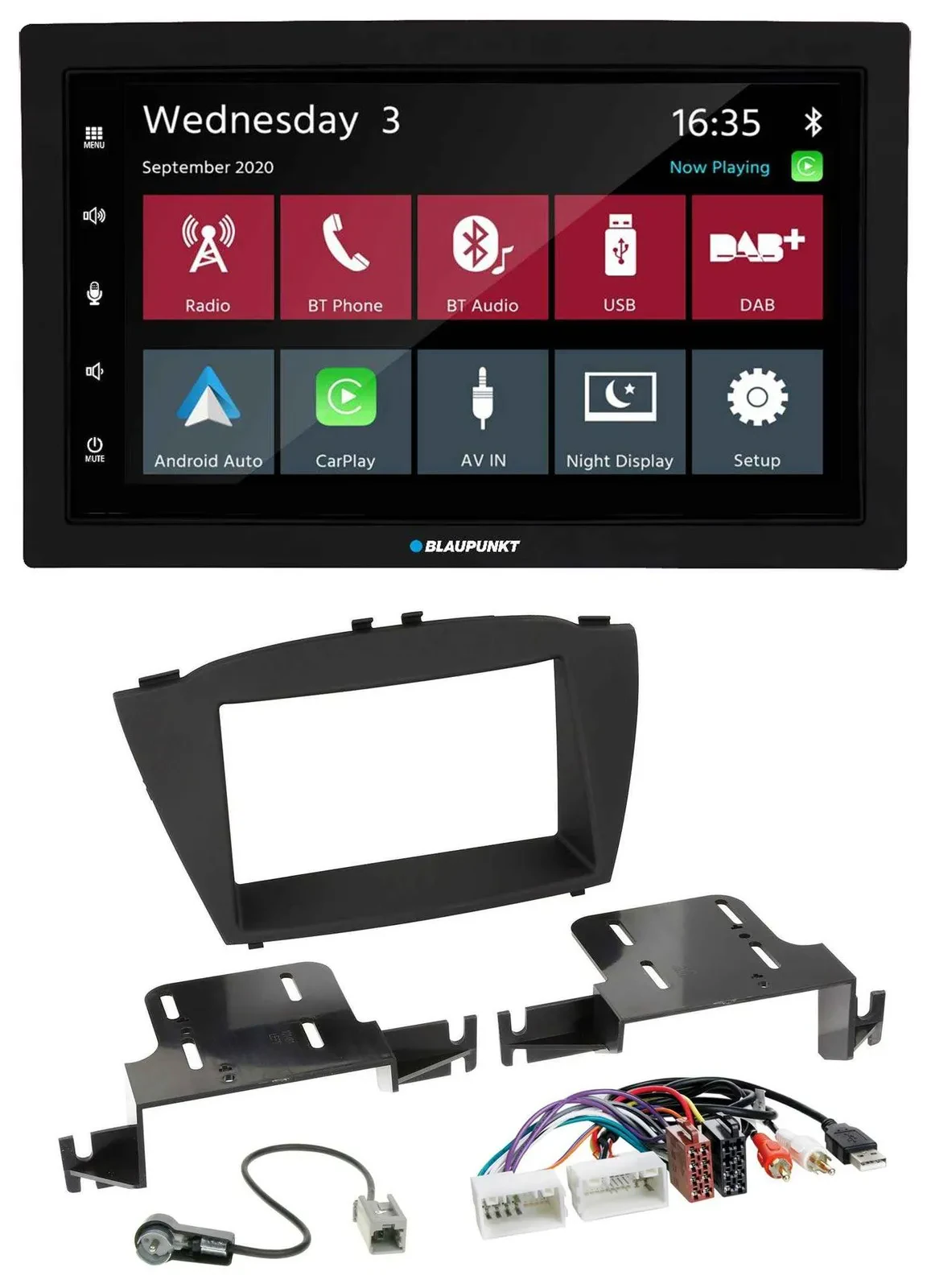 Blaupunkt 2DIN MP3 USB Bluetooth DAB Autoradio für Hyundai ix35 ab 13 AUX USB