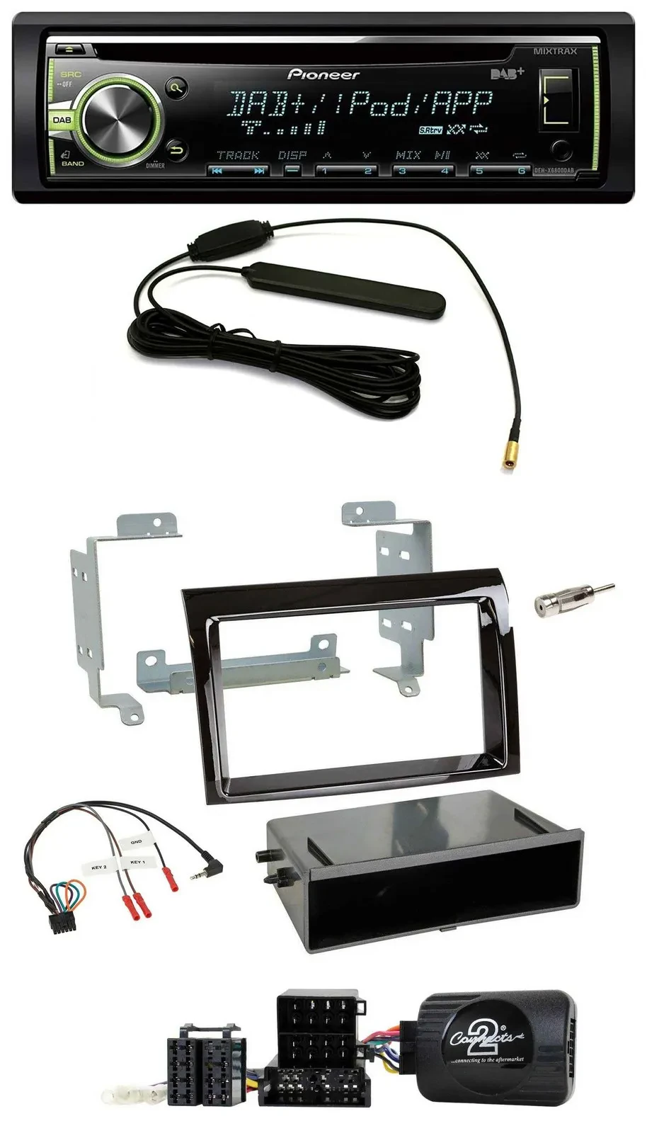 Pioneer MP3 USB CD DAB Lenkrad Autoradio für Fiat Ducato 2006-2008 piano