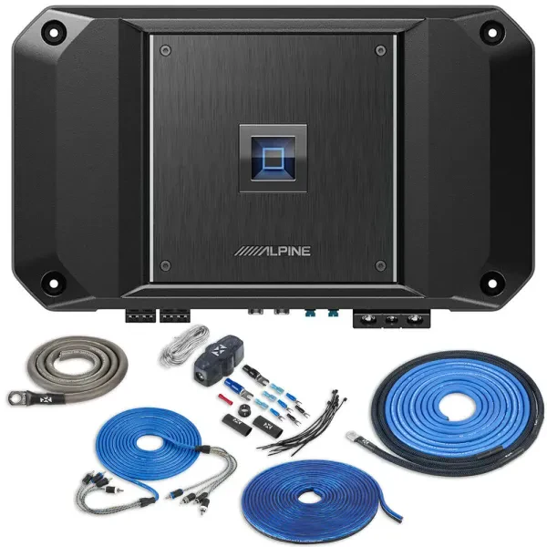 Alpine R2-A60F 600W RMS Class-D 4-Channel Car Amplifier with Amp Kit