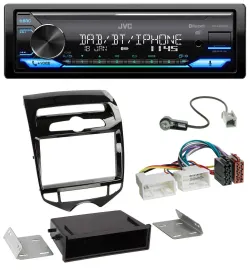 Автомагнитола JVC Bluetooth DAB USB MP3 для Hyundai ix20 (с 2010, для автоматического климат-контроля)
