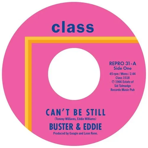 Виниловая пластинка Buster & Eddie - Can't Be Still / There I Was [New 7" Vinyl] UK - Import