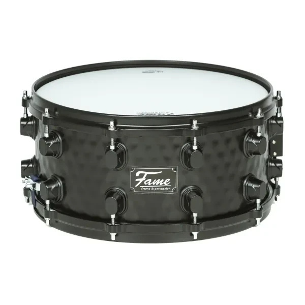 FSB-65-B Hammered Black Brass Snare Drum 14"x6.5" 10 Stimmschrauben Remo Felle