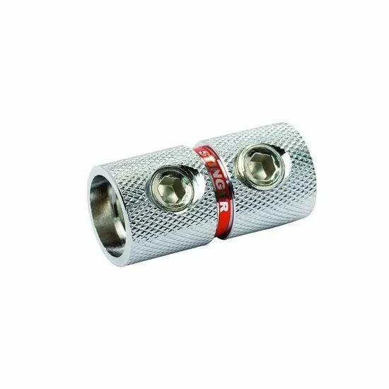 Разъем кабельный для автоаудио Stinger SPT5210 1/0 AWG, хром, красный