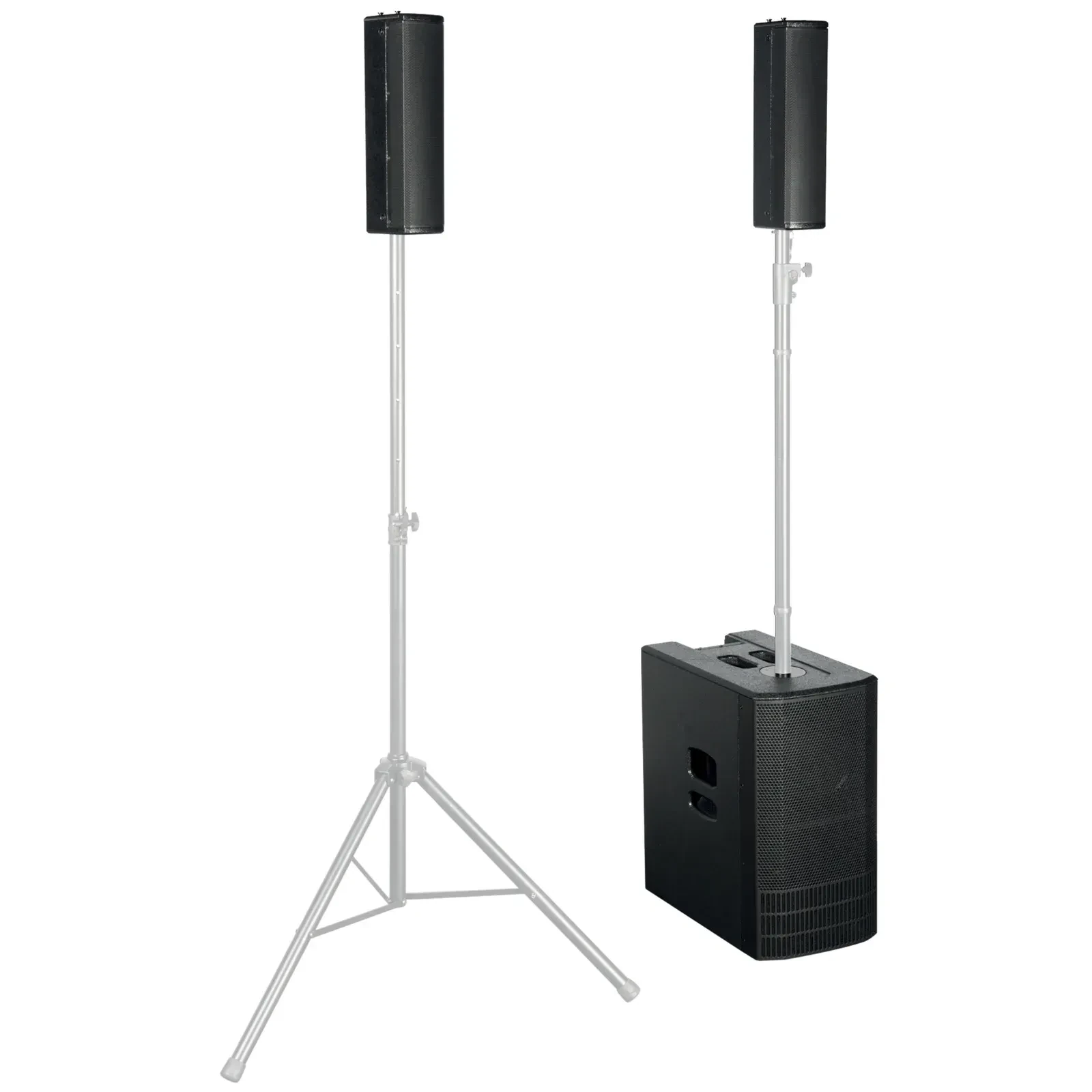 Портативная акустическая система DB TECHNOLOGIES ES1203 2400W (набор, 2 топа + активный сабвуфер), DSP, с чехлами