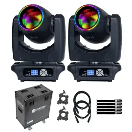 ColorKey CKU-5140 Creator Beam 150 Moving Head Beam Lights 2-Pack w Case idjnow