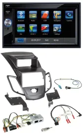 Blaupunkt 2DIN Bluetooth TMC USB Lenkrad SD Navigation für Ford Fiesta 10-13 Dis