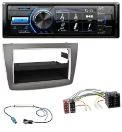 Автомагнитола JVC Bluetooth MP3 USB DAB для Alfa Romeo MiTo (955, 2008–2014) ISO, темно-серебристый