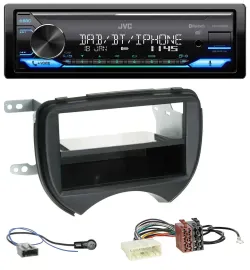 JVC Bluetooth DAB USB MP3 Autoradio für Nissan Micra K13 10-13 schwarz