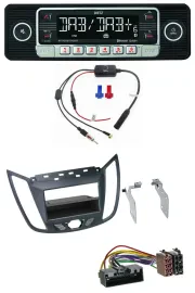 Dietz MP3 DAB Bluetooth USB Autoradio für Ford C-Max / Kuga - dunkelgrau