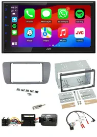 JVC Bluetooth USB Lenkrad 2DIN DAB Autoradio für Seat Ibiza ab 08 conemaragrau