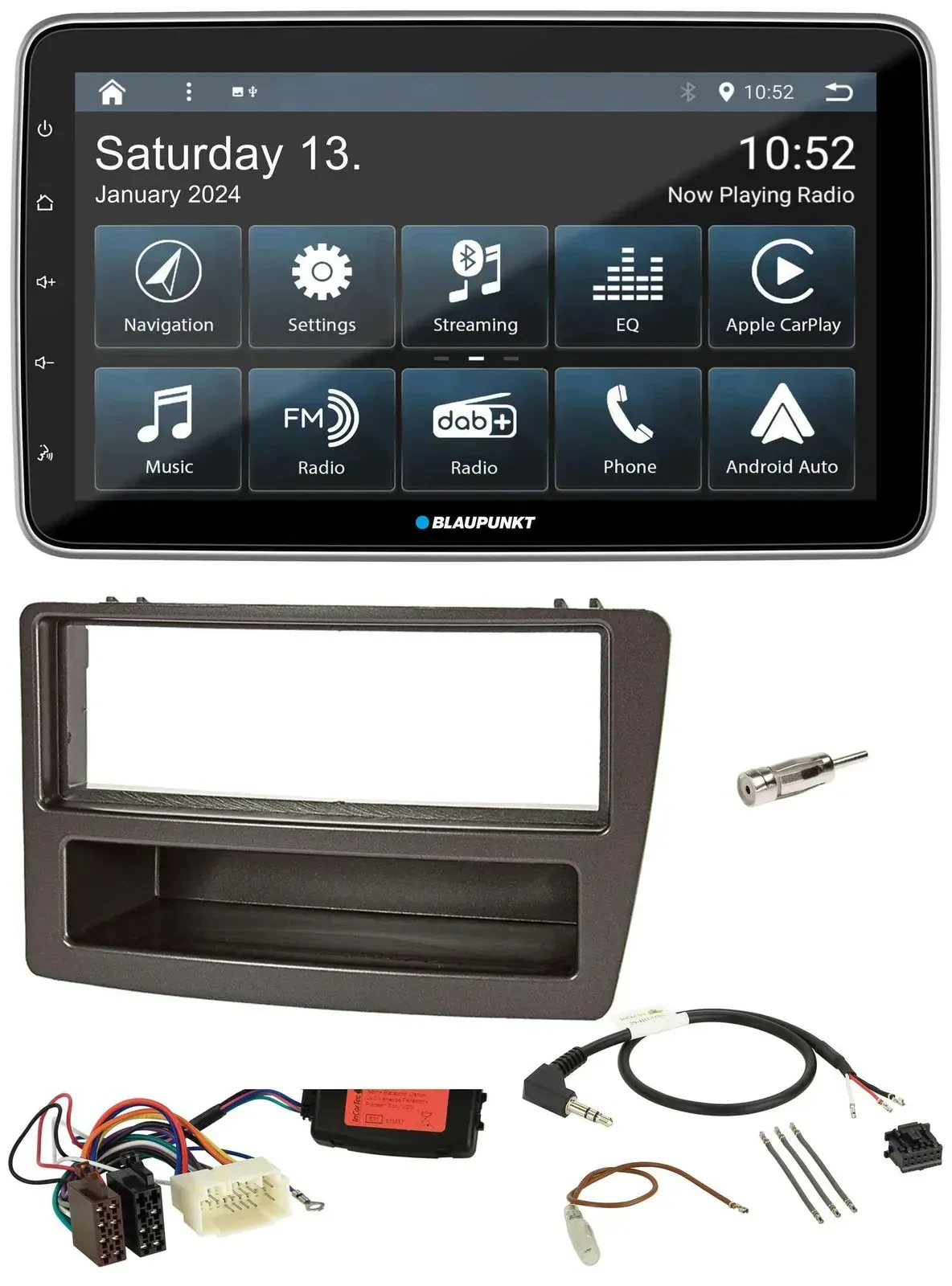 Blaupunkt USB DAB SD Lenkrad Bluetooth Autoradio für Honda Civic 04-06 anthrazit