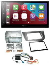 Автомагнитола Pioneer 2 DIN USB MP3 DAB Bluetooth, серебристая, для Seat Leon 2005–2009