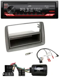 JVC Bluetooth USB DAB Lenkrad Autoradio für Fiat Panda 04-10 169 grau