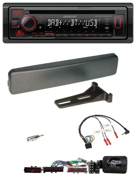 Kenwood Lenkrad CD USB Bluetooth DAB Autoradio für Ford Mondeo Focus anthrazit
