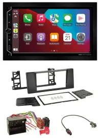 ESX 2DIN DAB USB MP3 Bluetooth Autoradio für BMW 5er E39 X5 Quadlock