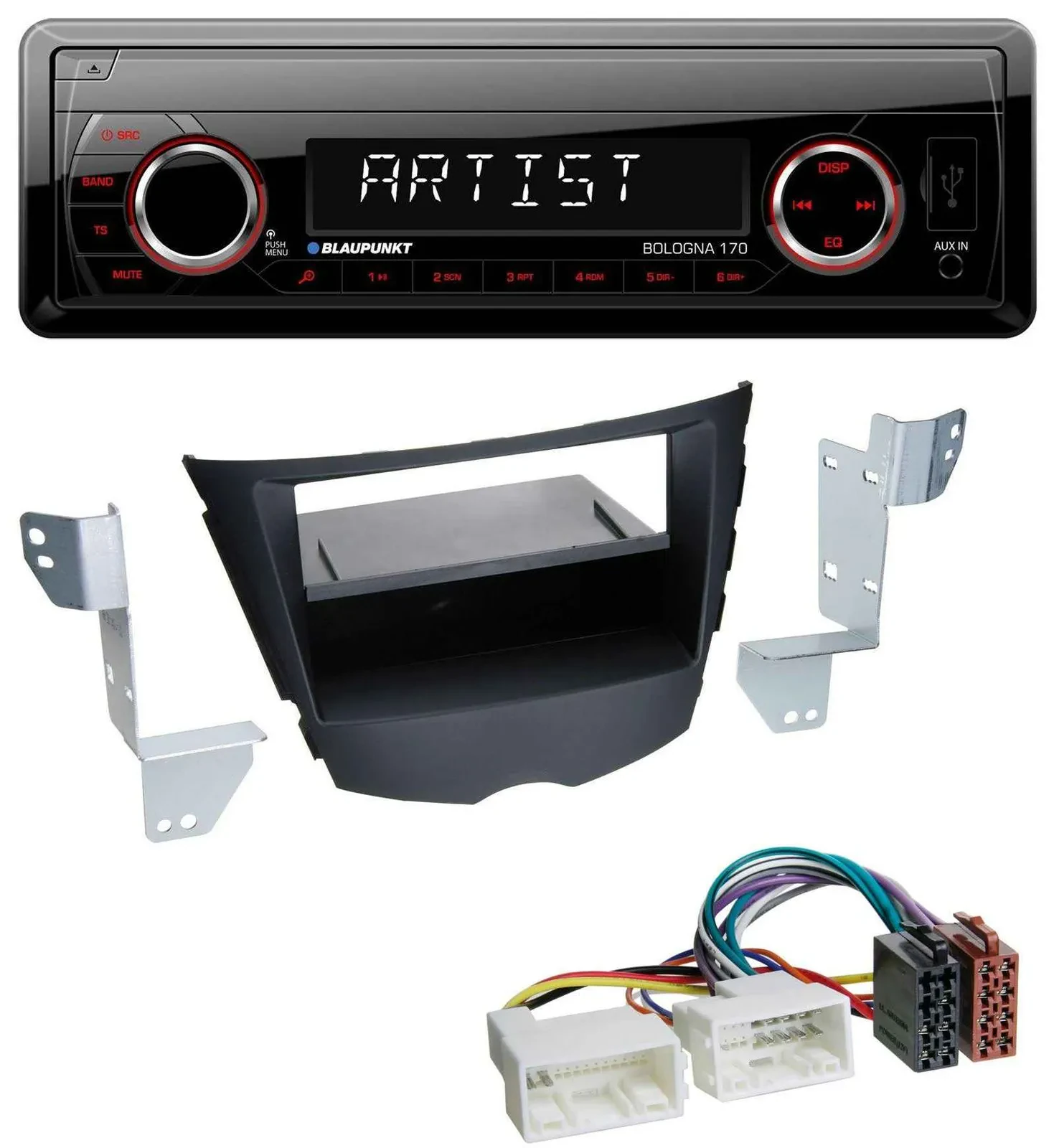 Blaupunkt SD USB 1DIN MP3 AUX Autoradio für Hyundai Veloster (ab 2011)