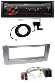 Pioneer 1DIN USB DAB MP3 AUX Autoradio für Fiat Punto Grande Punto ab 05 grau