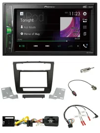Автомагнитола Pioneer 2 DIN DAB USB Bluetooth для BMW 1 Series E81/E82 (совместима с кнопками на руле, для автоматического климата)