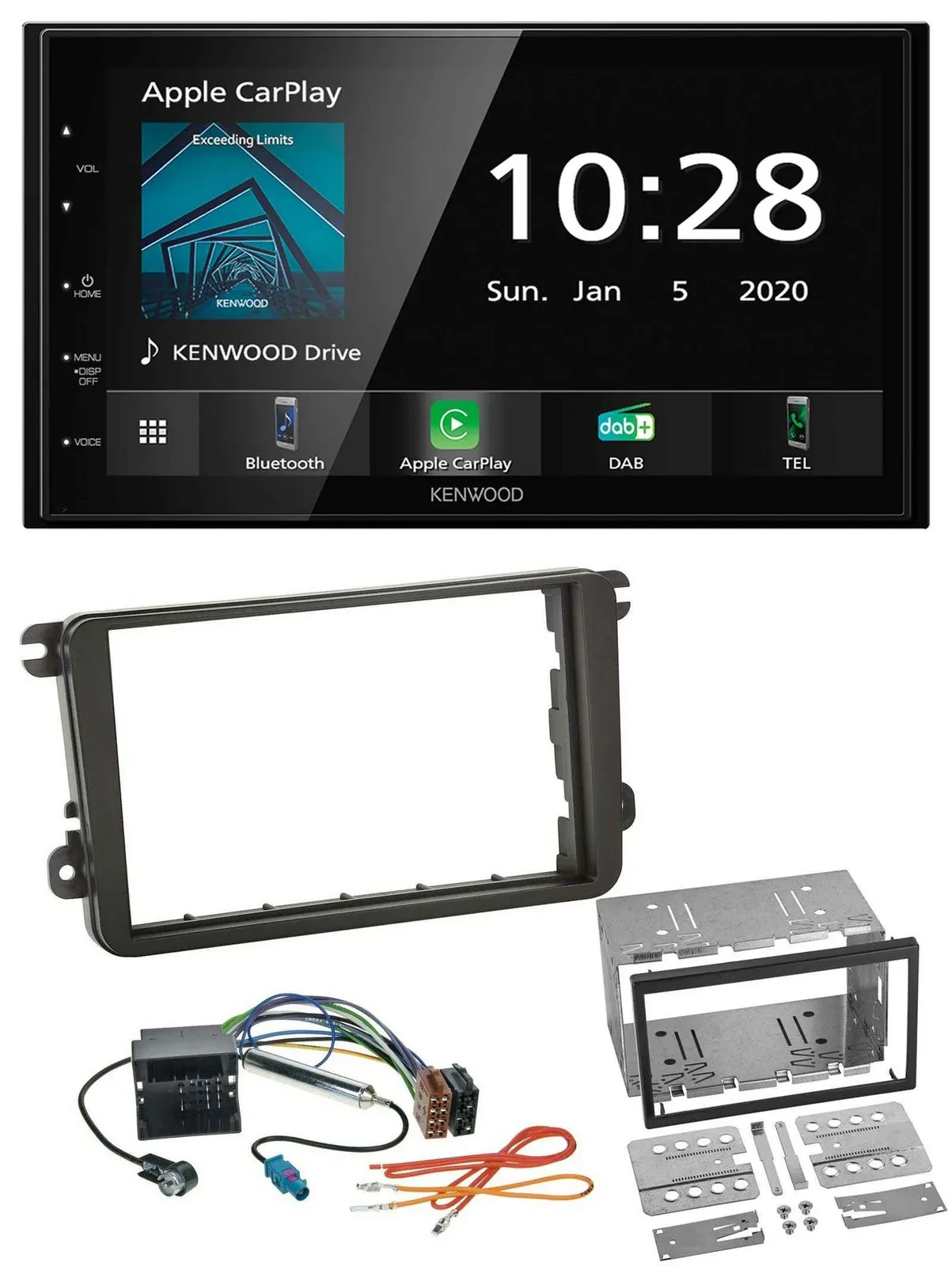 Kenwood Bluetooth MP3 DAB USB 2DIN Autoradio für VW Caddy Golf 5 6 Jetta ab 2003