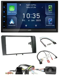 JVC DAB Bluetooth Lenkrad USB 2DIN Autoradio für Audi A3 Symphony ISO 8P 2003-20