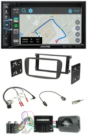 Alpine DAB TMC Bluetooth 2DIN USB Lenkrad Navigation für Ford Focus C-Max Galaxy