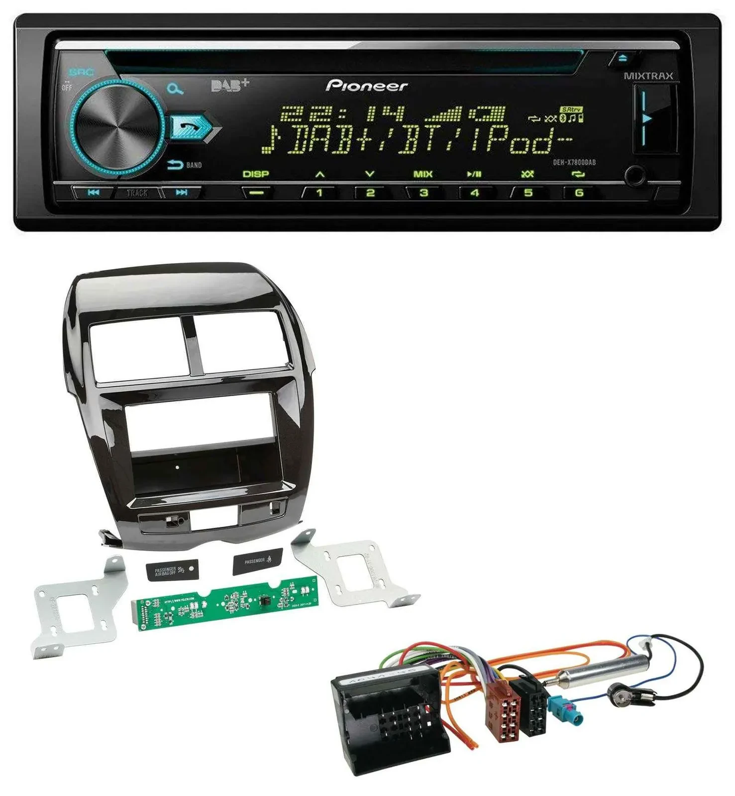 Pioneer DAB MP3 CD USB Bluetooth Autoradio für Citroen C4 Aircross Mitsubishi AS