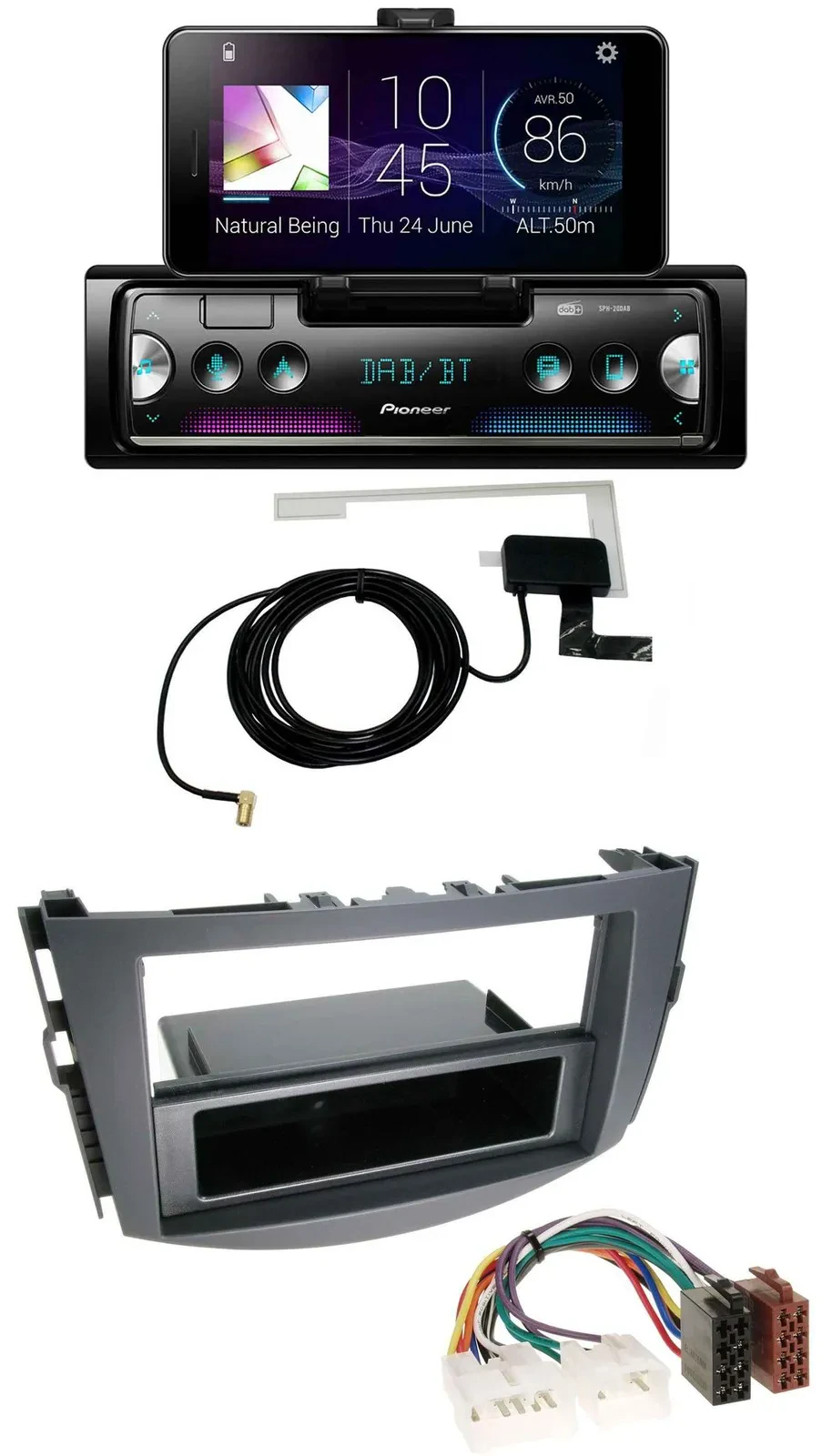 Автомагнитола для Toyota RAV4 Pioneer DAB, Bluetooth, MP3, USB