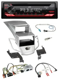 JVC CD DAB USB Bluetooth Lenkrad Autoradio für Ford Fiesta 2010-17 Display silbe