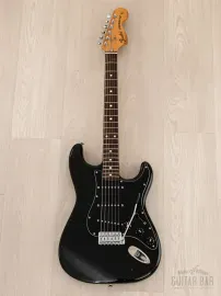 Электрогитара Fender Stratocaster 1972 Vintage Reissue ST72-55 SSS Black w/gigbag Japan 1985