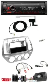 Pioneer DAB USB Lenkrad Bluetooth Autoradio für Hyundai i20 2012-2014 silber man