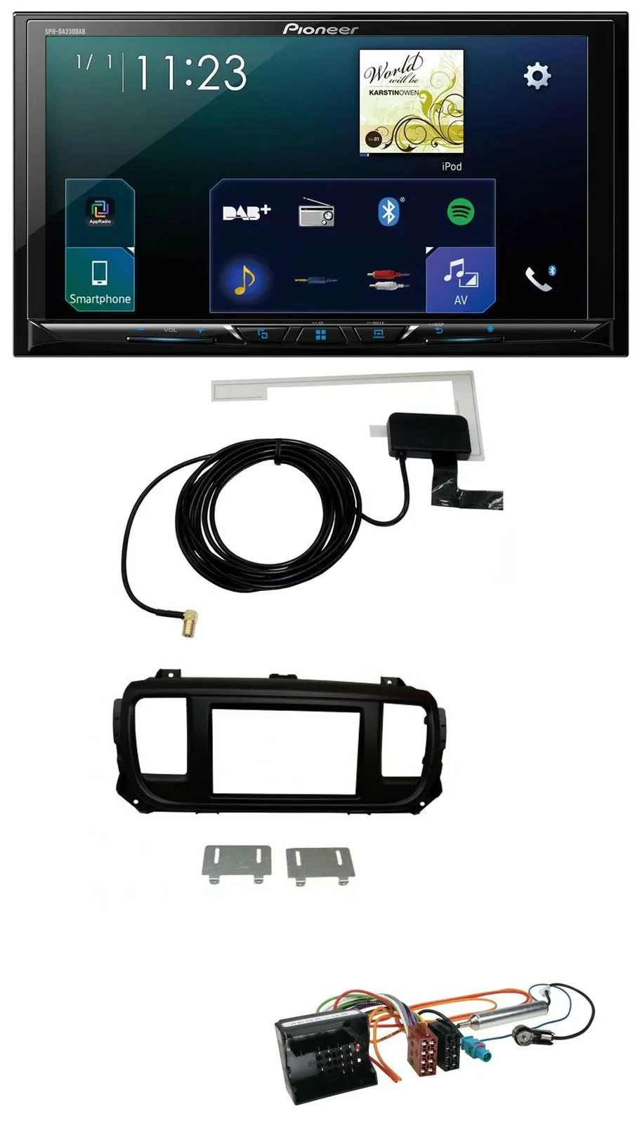 Автомагнитола для Citroen Jumpy/Dispatch/Spacetou Pioneer 2DIN, DAB, USB, MP3, Bluetooth