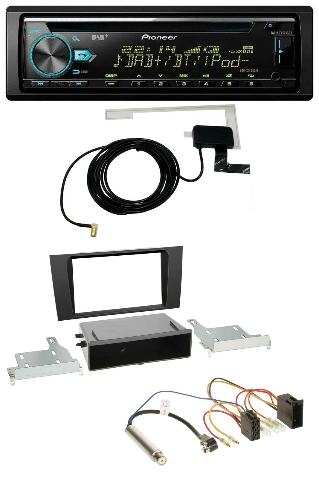 Pioneer MP3 AUX CD USB DAB Autoradio für Audi A4 (B5 1999-2001) Symphony