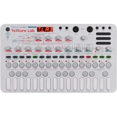 Синтезатор цифровой Sonicware LIVEN Texture Lab 128-step sequencer, с встроенным динамиком, батарейное питание