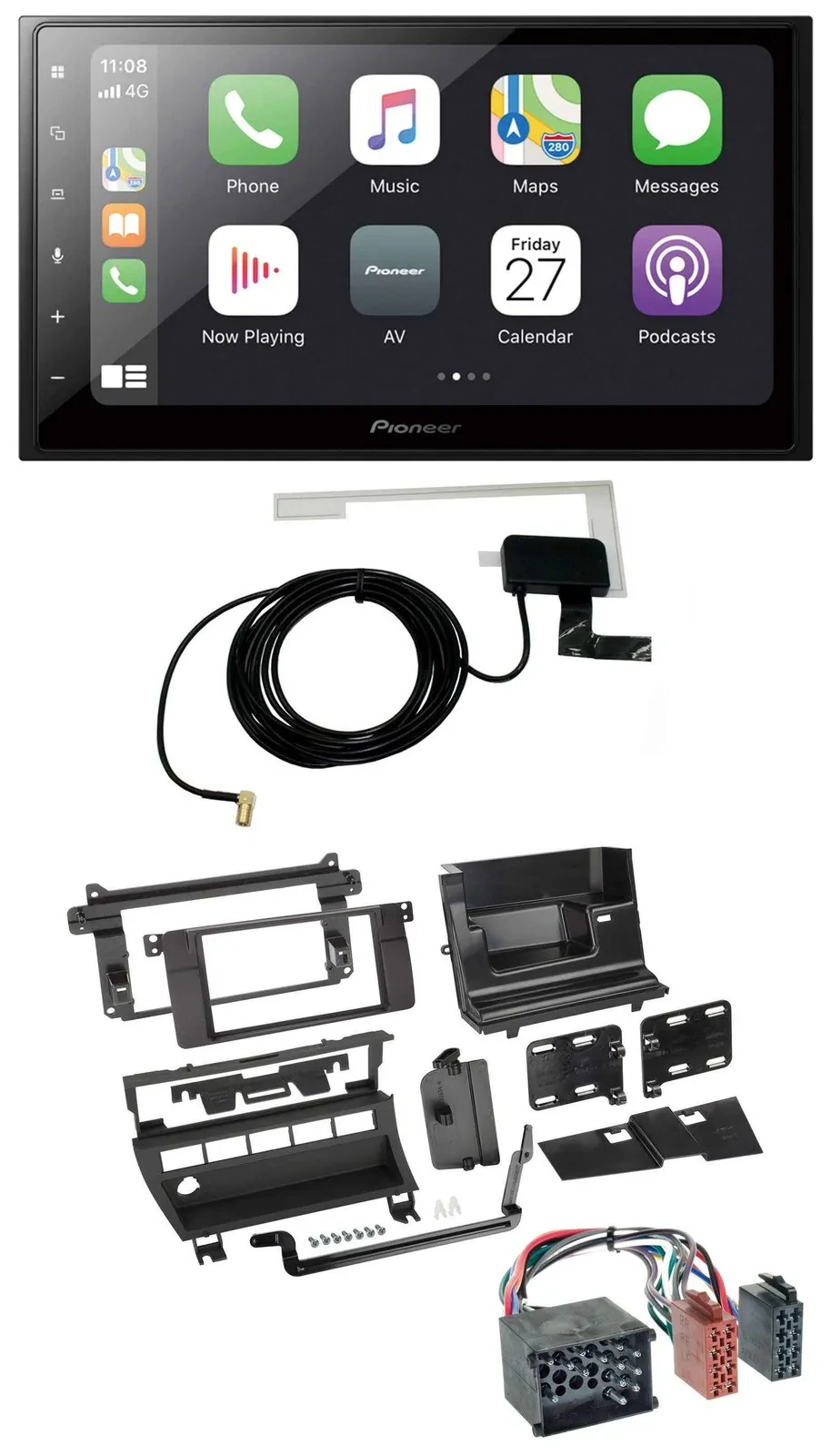 Pioneer USB MP3 2DIN Bluetooth DAB Autoradio für BMW 3er 1999-2001 5 Schalteröff