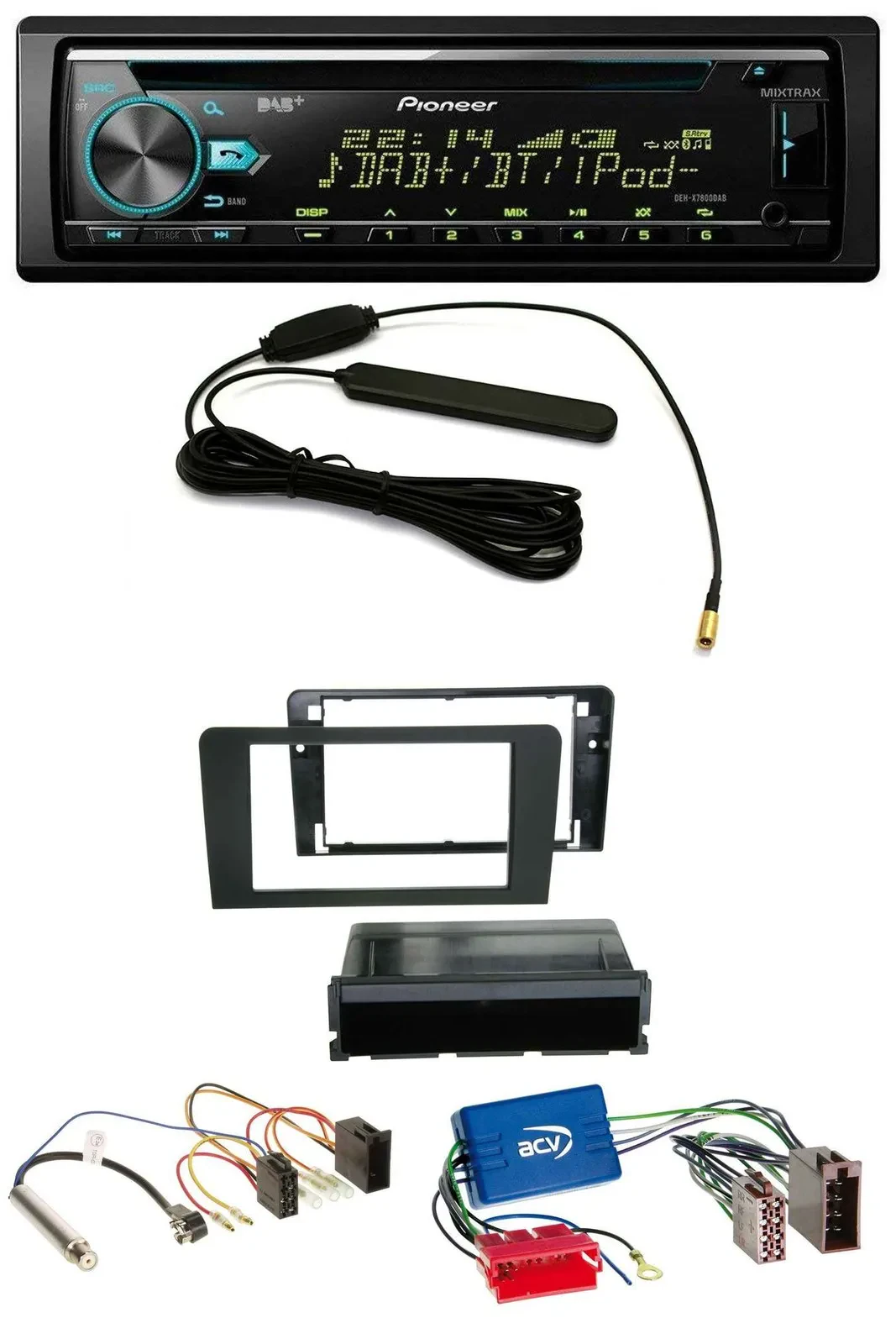 Pioneer CD MP3 AUX DAB USB Autoradio für Audi A3 03-06 8P Symphony Aktivsystem M