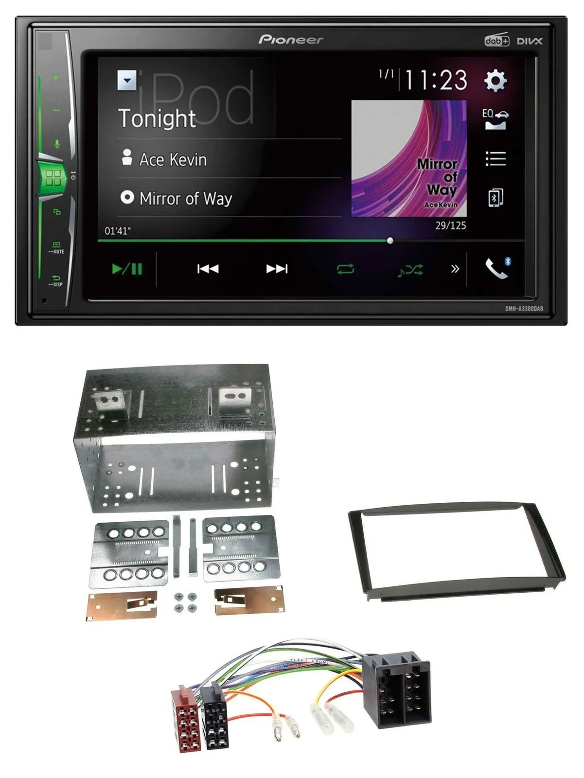 Автомагнитола Pioneer 2-DIN MP3 DAB USB Bluetooth для Kia Ceed 01–09, proCeed 08–11
