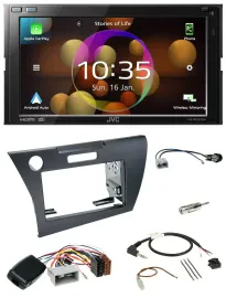 JVC DAB Lenkrad 2DIN Bluetooth USB Autoradio für Honda CR-Z 2010-2013
